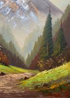 The Alpine Chalet - Swiss School - A Vintage Snow-capped Landscape Oil Painting (4 of 12) The Alpine Chalet - Swiss School - A Vintage Snow-capped Landscape Oil Painting (4 of 12)