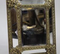 Small 19th Century French Repoussé Brass Cushion Mirror (5 of 7) Small 19th Century French Repoussé Brass Cushion Mirror (5 of 7)