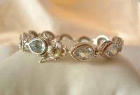 Vintage Silver & Aquamarine Bracelet 1970s 71/4" Length 16.6 Grams (2 of 12) Vintage Silver & Aquamarine Bracelet 1970s 71/4" Length 16.6 Grams (2 of 12)