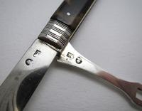 Very Rare George III Sterling Silver Tortoiseshell Interlocking Folding Pocket Knife & Fork, Travelling / Campaign c.1790 Sheffield. (11 of 11) Very Rare George III Sterling Silver Tortoiseshell Interlocking Folding Pocket Knife & Fork, Travelling / Campaign c.1790 Sheffield. (11 of 11)