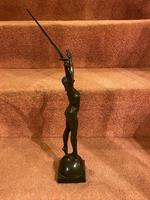 French Bronze Figure of Naked Woman Holding a Sword Aloft – ‘La Deliverance’ Signed: Emile Guillaume (2 of 10) French Bronze Figure of Naked Woman Holding a Sword Aloft – ‘La Deliverance’ Signed: Emile Guillaume (2 of 10)