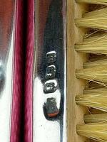 Pair of Antique Sterling Silver Hallmarked Pink Deco Guilloche Enamel Brushes (5 of 8) Pair of Antique Sterling Silver Hallmarked Pink Deco Guilloche Enamel Brushes (5 of 8)