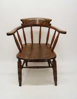 Early 20th Century Smokers Bow or Captains Chair, Ash / Beech - Large Seat, Wide Arms (8 of 15) Early 20th Century Smokers Bow or Captains Chair, Ash / Beech - Large Seat, Wide Arms (8 of 15)