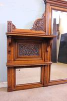 Antique Large Victorian Oak Overmantle Wall Mirror (3 of 9) Antique Large Victorian Oak Overmantle Wall Mirror (3 of 9)