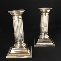 Pair of Silver Plated Corinthian Column Candlesticks (4 of 5) Pair of Silver Plated Corinthian Column Candlesticks (4 of 5)