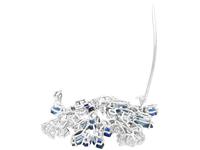 7.95ct Sapphire & 4.75ct Diamond, Platinum Pendant / Brooch - Vintage c.1960 (6 of 9) 7.95ct Sapphire & 4.75ct Diamond, Platinum Pendant / Brooch - Vintage c.1960 (6 of 9)