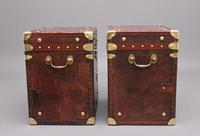 Pair of Early 20th Century Leather Bound ex Army Trunks (4 of 11) Pair of Early 20th Century Leather Bound ex Army Trunks (4 of 11)