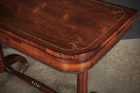 Rare Regency Rosewood Brass Inlaid Card Table (8 of 15) Rare Regency Rosewood Brass Inlaid Card Table (8 of 15)