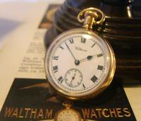 Antique Waltham Pocket Watch 1909 Ladies 7 Jewel 9ct Gold Filled Case With Curious Inscriptions Fwo (3 of 12) Antique Waltham Pocket Watch 1909 Ladies 7 Jewel 9ct Gold Filled Case With Curious Inscriptions Fwo (3 of 12)