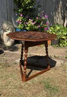 Hexagonal Oak Cricket Table