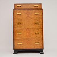 1930’s Art Deco Burr Elm & Walnut Chest of Drawers (7 of 11) 1930’s Art Deco Burr Elm & Walnut Chest of Drawers (7 of 11)