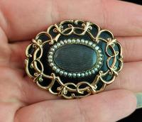 Antique Victorian Mourning Brooch, 9ct Gold Black Enamel (9 of 10) Antique Victorian Mourning Brooch, 9ct Gold Black Enamel (9 of 10)