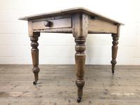 Antique Pine Farmhouse Kitchen Table with Drawer (9 of 13) Antique Pine Farmhouse Kitchen Table with Drawer (9 of 13)