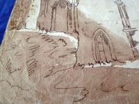 18th Century Old Master Pen & Ink "Ruins" (4 of 6) 18th Century Old Master Pen & Ink "Ruins" (4 of 6)