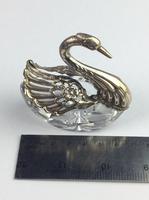 Solid Silver and Glass Open Winged Swan Salt (8 of 13) Solid Silver and Glass Open Winged Swan Salt (8 of 13)