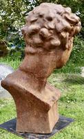 Weathered Cast Iron Statue of Michelangelo's David (5 of 8) Weathered Cast Iron Statue of Michelangelo's David (5 of 8)
