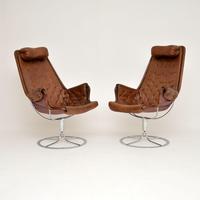 Pair of Vintage Leather Swivel ‘Jetson’ Armchairs by Bruno Mathsson (2 of 11) Pair of Vintage Leather Swivel ‘Jetson’ Armchairs by Bruno Mathsson (2 of 11)