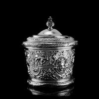 Rare Antique Solid Silver Cellini Tea Caddy Box - Mappin & Webb 1902 (8 of 28) Rare Antique Solid Silver Cellini Tea Caddy Box - Mappin & Webb 1902 (8 of 28)