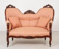 Elegant Victorian Mahogany Settee (9 of 9) Elegant Victorian Mahogany Settee (9 of 9)