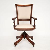 Antique Victorian Mahogany Swivel Desk Chair (2 of 10) Antique Victorian Mahogany Swivel Desk Chair (2 of 10)