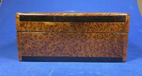 Victorian French Burr Cedar Jewellery Box with Inlay & Original Interior (9 of 13) Victorian French Burr Cedar Jewellery Box with Inlay & Original Interior (9 of 13)