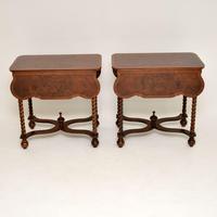 Pair of Antique Burr Walnut Drop Leaf Side Tables (6 of 12) Pair of Antique Burr Walnut Drop Leaf Side Tables (6 of 12)