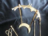 Small Fireside Companion Set Made of Solid Brass (3 of 6) Small Fireside Companion Set Made of Solid Brass (3 of 6)