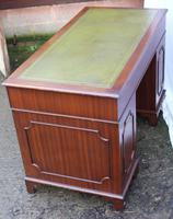 1960's Mahogany Pedestal Desk with Green Leather Inset (4 of 4) 1960's Mahogany Pedestal Desk with Green Leather Inset (4 of 4)