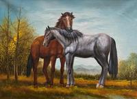 Original Signed 20th Century Vintage Horse & Foal Equestrian Oil on Canvas Painting (2 of 10) Original Signed 20th Century Vintage Horse & Foal Equestrian Oil on Canvas Painting (2 of 10)