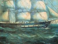 Original Seascape Oil Painting of 18th Century Tall-Masted Ship on the High Seas (9 of 12) Original Seascape Oil Painting of 18th Century Tall-Masted Ship on the High Seas (9 of 12)