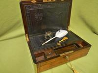 Quality Fully Brass Bound Rosewood Writing Box. Many Features. C1875 (16 of 16) Quality Fully Brass Bound Rosewood Writing Box. Many Features. C1875 (16 of 16)