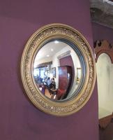 Antique Plaster Gilt Convex Wall Mirror (7 of 7) Antique Plaster Gilt Convex Wall Mirror (7 of 7)