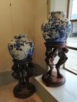 Extremely Rare Pair of Meiji Period Japanese Blue & White Ginger Jars (12 of 12) Extremely Rare Pair of Meiji Period Japanese Blue & White Ginger Jars (12 of 12)