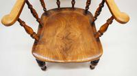 Victorian Smokers Bow or Captains Chair, Elm / Beech - Large Seat, Wide Arms (6 of 13) Victorian Smokers Bow or Captains Chair, Elm / Beech - Large Seat, Wide Arms (6 of 13)