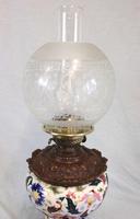 Antique Pottery Oil Lamp & Shade Globe (7 of 12) Antique Pottery Oil Lamp & Shade Globe (7 of 12)