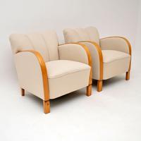 Pair of Swedish Art Deco Satin Birch Armchairs (5 of 11) Pair of Swedish Art Deco Satin Birch Armchairs (5 of 11)