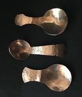 Three Planished Copper Arts & Crafts Caddy Spoons (2 of 3) Three Planished Copper Arts & Crafts Caddy Spoons (2 of 3)
