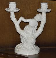 1886 Royal Worcester White Porcelain Two Branch Girl Candelabra (2 of 7) 1886 Royal Worcester White Porcelain Two Branch Girl Candelabra (2 of 7)