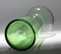 Green, panel-moulded Victorian hyacinth vase, (3 of 3) Green, panel-moulded Victorian hyacinth vase, (3 of 3)