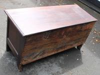 1940s Oak 3 Panel Coffer + Key & Candle Box (4 of 4) 1940s Oak 3 Panel Coffer + Key & Candle Box (4 of 4)