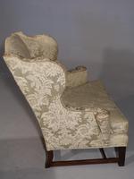 Early 20th Century Mahogany Framed Wing Chair & Stool (5 of 6) Early 20th Century Mahogany Framed Wing Chair & Stool (5 of 6)