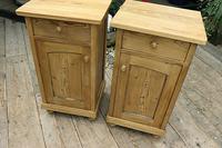 Fabulous! Pair of Old Stripped Pine Bedside Cabinets / Cupboards - We Deliver! (3 of 9) Fabulous! Pair of Old Stripped Pine Bedside Cabinets / Cupboards - We Deliver! (3 of 9)