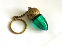 Antique Acorn Form Perfume Scent Bottle Chatelaine Circa 1880