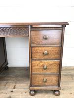 Early 20th Century Oak Kneehole Desk (5 of 14) Early 20th Century Oak Kneehole Desk (5 of 14)