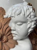 Beautiful Hollywood Regency Style Oversized Porcelain & Terracotta Cherub Floor Vase (47 of 52) Beautiful Hollywood Regency Style Oversized Porcelain & Terracotta Cherub Floor Vase (47 of 52)
