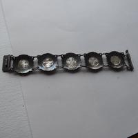 Silver Bracelet .925 with Hand Carved MOP Crosses (4 of 10) Silver Bracelet .925 with Hand Carved MOP Crosses (4 of 10)