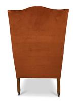 George III Velvet Upholstered Wingback Armchair (4 of 5) George III Velvet Upholstered Wingback Armchair (4 of 5)