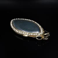 Antique Georgian Pearl Large Navette Silver Gilt Gold Locket Pendant (8 of 11) Antique Georgian Pearl Large Navette Silver Gilt Gold Locket Pendant (8 of 11)