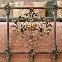 Decorative Antique Bed in Blue Verdigris (5 of 9) Decorative Antique Bed in Blue Verdigris (5 of 9)