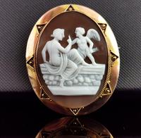 Antique Victorian Cameo Brooch, 9ct Gold, Cupid (5 of 10) Antique Victorian Cameo Brooch, 9ct Gold, Cupid (5 of 10)